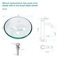 preview thumbnail 10 of 8, Clear 14 in. Round Tempered Glass Vessel Bathroom Sink with Faucet and Pop-up Drain - 14x14 inch