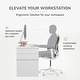 preview thumbnail 5 of 35, Jani Wood Monitor Stand Riser Desk - Ergonomic Design Stand, Desktop Organizer Table for Home, Office Workspace, Gaming Desk