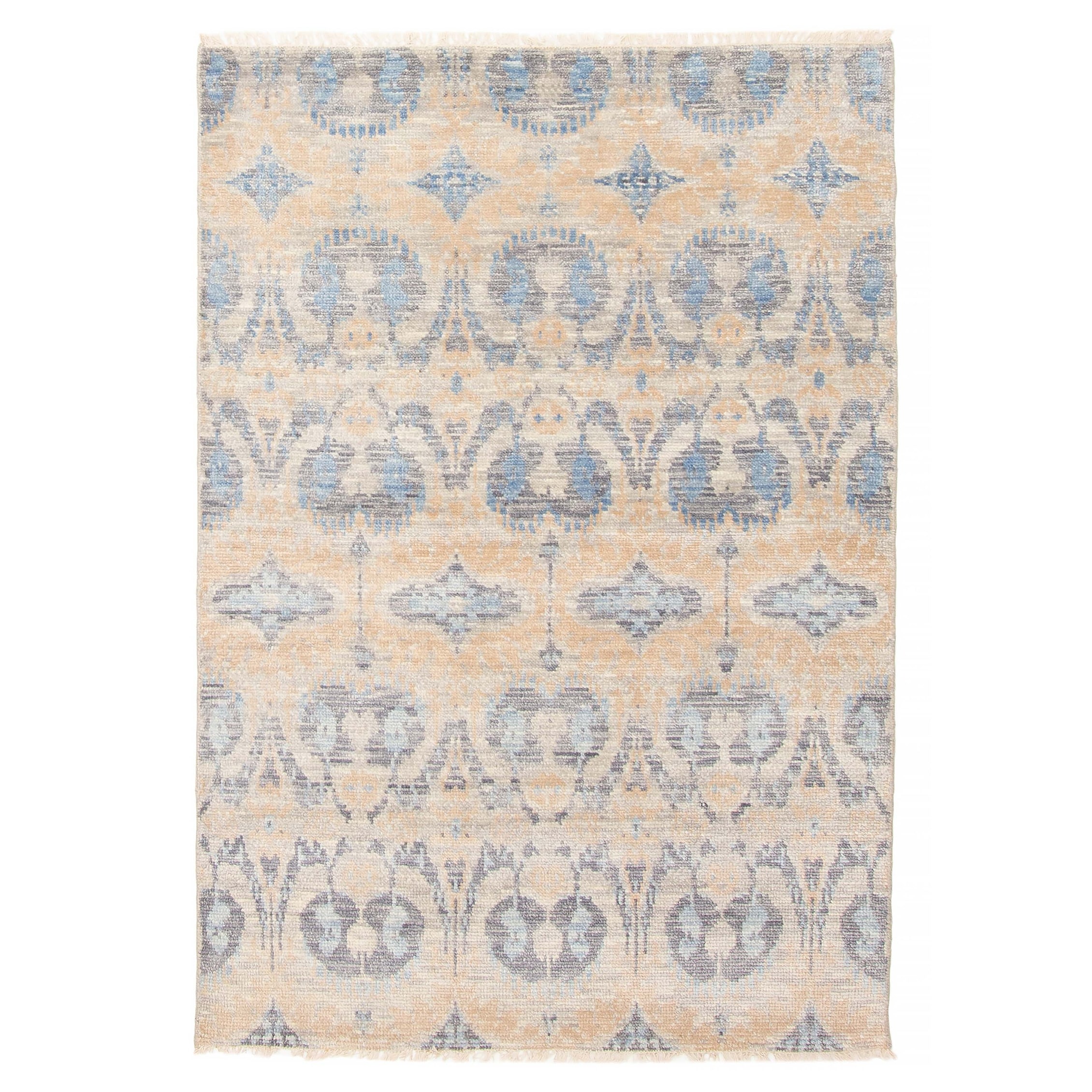 ECARPETGALLERY Hand-knotted Mystique Tan Wool Rug - 4'2 x 6'0