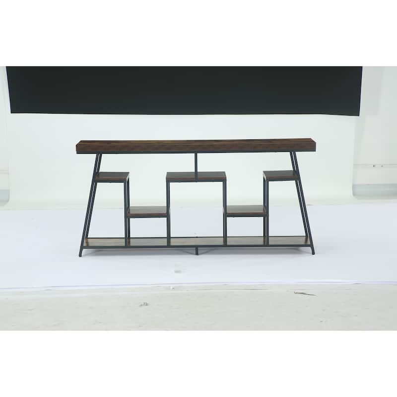 TV Stand for Televisions up to 80 Inches with Storage Shelves