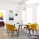 preview thumbnail 2 of 8, Hunter Zoanne 4-Light Modern Pendant Hanging Light - Island, Entry, Dining - Geometric, Contemporary, Candle, Transitional