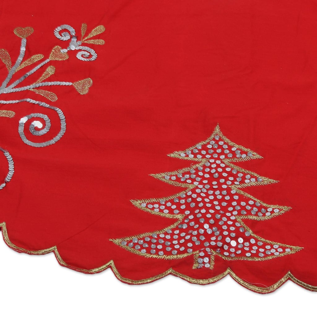 Handmade Christmas Celebrations Cotton tree skirt (India)