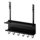 preview thumbnail 2 of 12, Yamazaki Home Under-Desk Cable and Router Storage Rack, Steel - L 4.53 x W 15.75 x H 16.93 inches Black