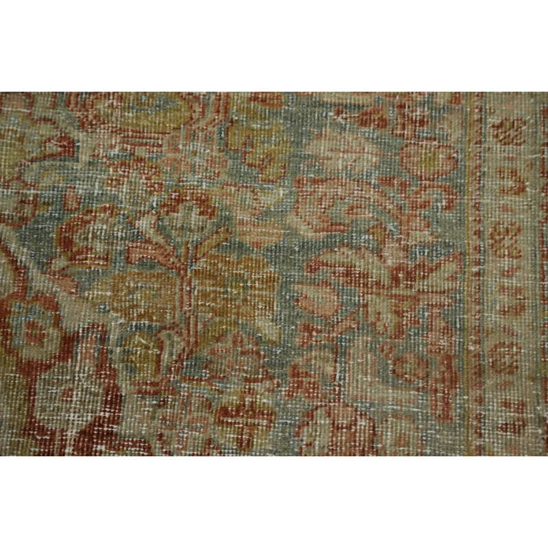 Hand Knotted Oriental 100% Wool Carpet Traditional Floral Navy Blue & Blues Mahal Area Rug - 6' 4'' X 4' 2''