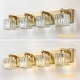 preview thumbnail 71 of 93, 2/3/4/5 Light Bathroom Vanity Light Wall Sconce with Crystal Shade