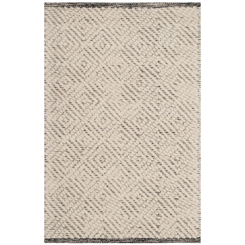 SAFAVIEH Handmade Natura Palmerina Wool Area Rug - 2' x 3' - Ivory/Light Grey