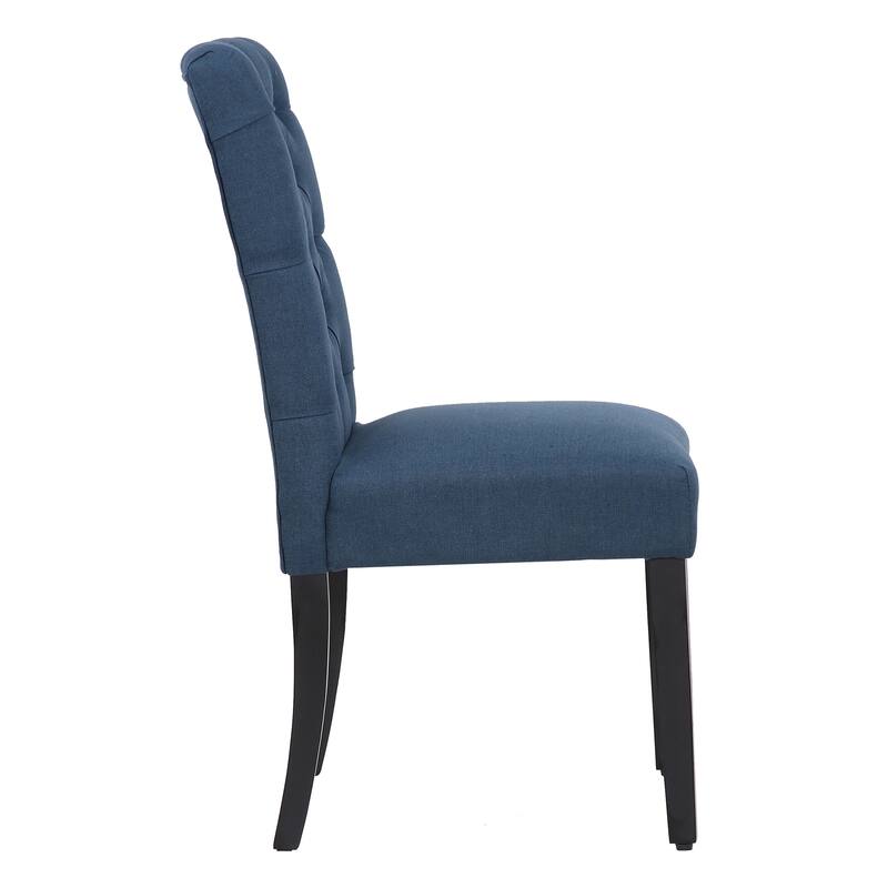 Grandview Tufted Upholstered Linen Fabric Dining Chair