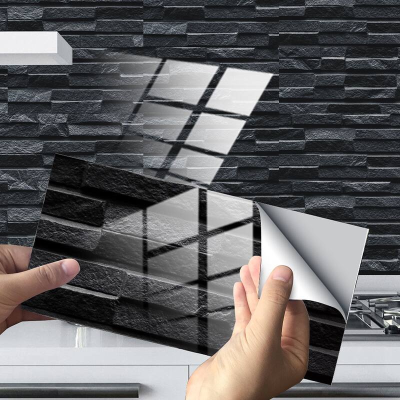 Self-Adhesive Wallpaper Brick Marble Pattern Wall Tile Sticker PVC