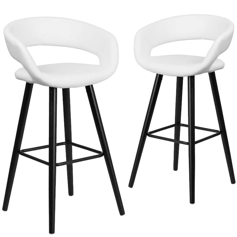 2 Pk. 29'' High Contemporary Barstool with Wood Frame - 22"W x 19"D x 39"H - 22"W x 19"D x 39"H