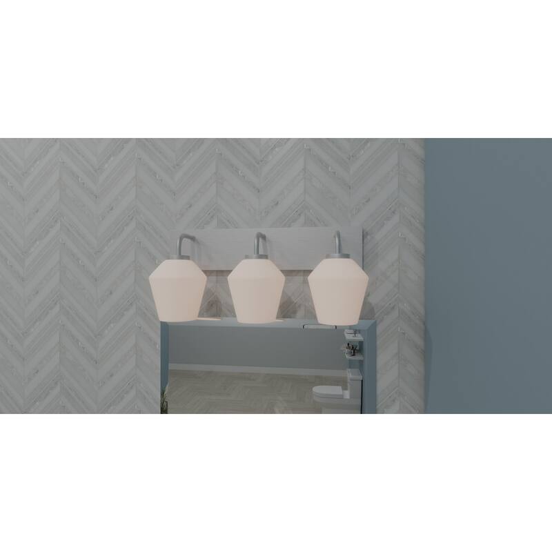 Nielson 3-Light Brushed Nickel Bath Light