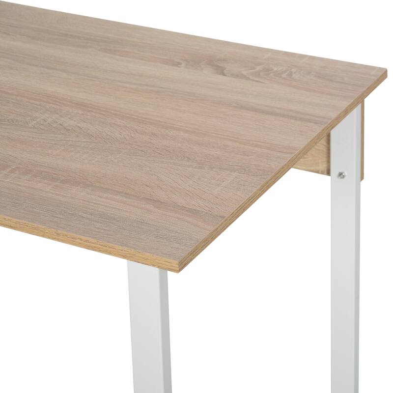 88" Double Computer Desk with Storage Shelves and Bookshelf