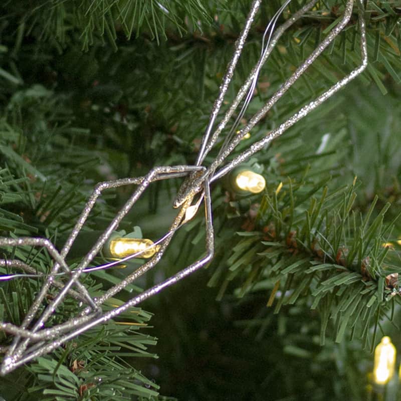 6ft LED B/O Gold Wire Diamond Christmas Garl - Warm White Lights