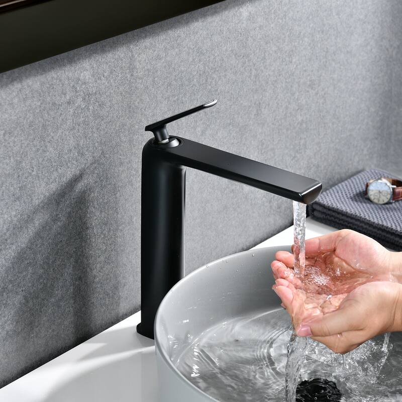 PROOX High Arc Bathroom Vessel Faucet Lever Single Handle
