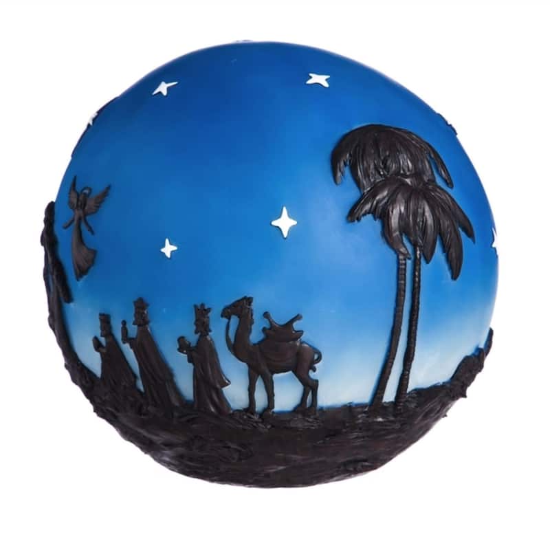Illuminated Battery Powered Globe, Nativity Scene