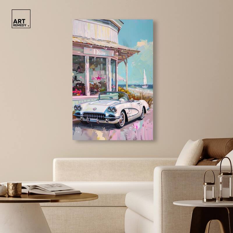 Classic Beach Store Canvas by Art Remedy, Gallery Wrapped