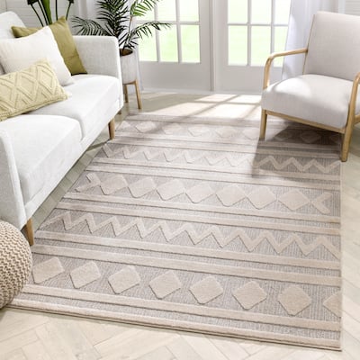 Well Woven Harlow Zara Tribal Moroccan Diamond Pattern Area Rug