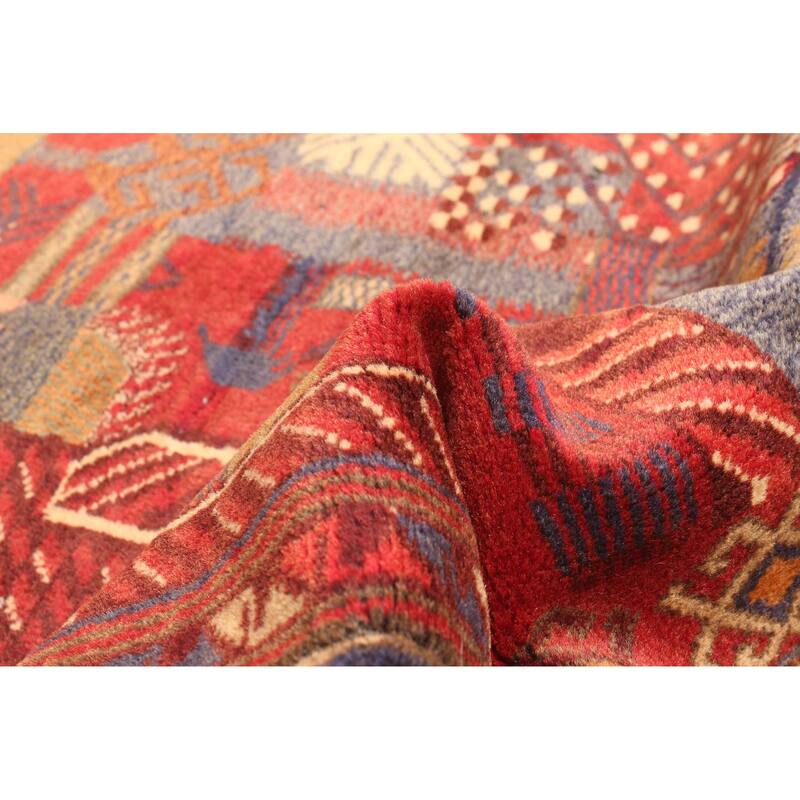 ECARPETGALLERY Hand-knotted Teimani Red Wool Rug - 3'1 x 4'7