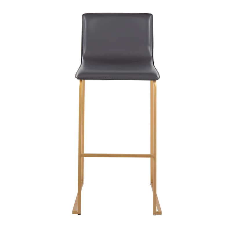 Silver Orchid Mara Upholstered 29" Fixed-Height Bar Stool - Set of 2