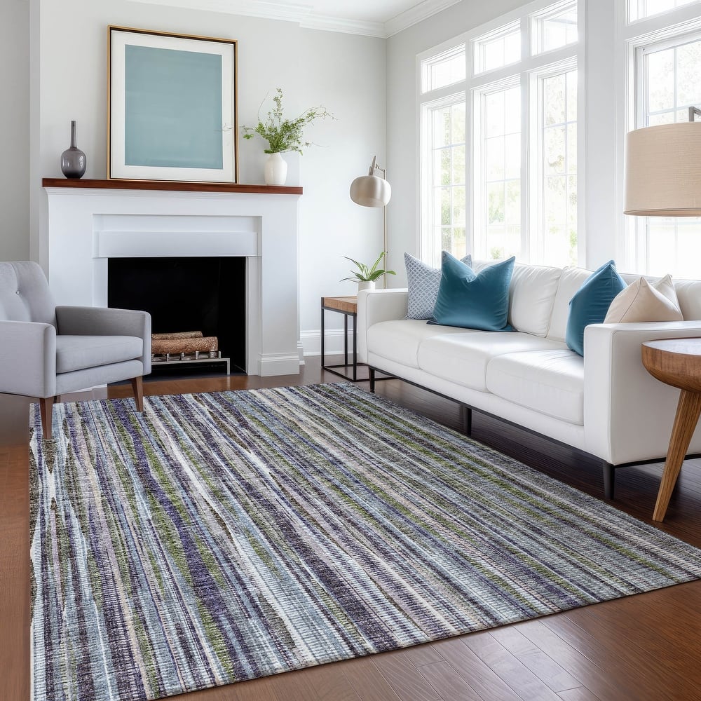 Premium Washable Super Soft Modern Stripes Mayfield Rug