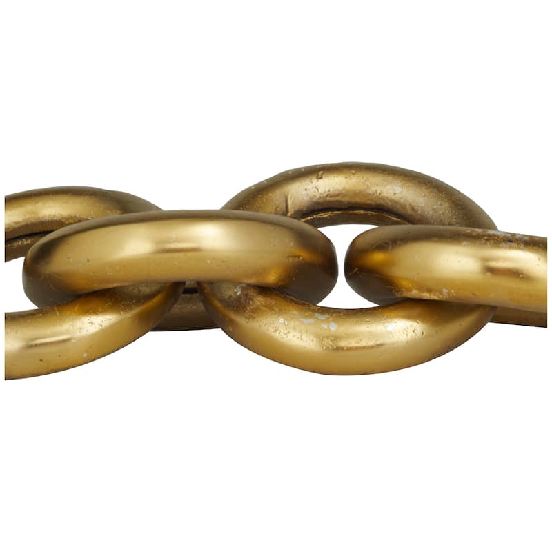 Stylish Aluminum Metal Chain Sculpture - Gold, Black, Silver