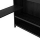 preview thumbnail 12 of 10, Full XL Over Twin Metal Bunk Bed with Folding Desk Closet LED Space-Saving Black