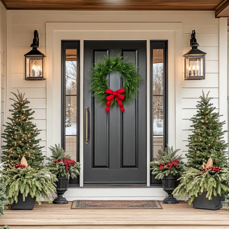 Cedar Artificial Christmas Wreath - 24" - Unlit