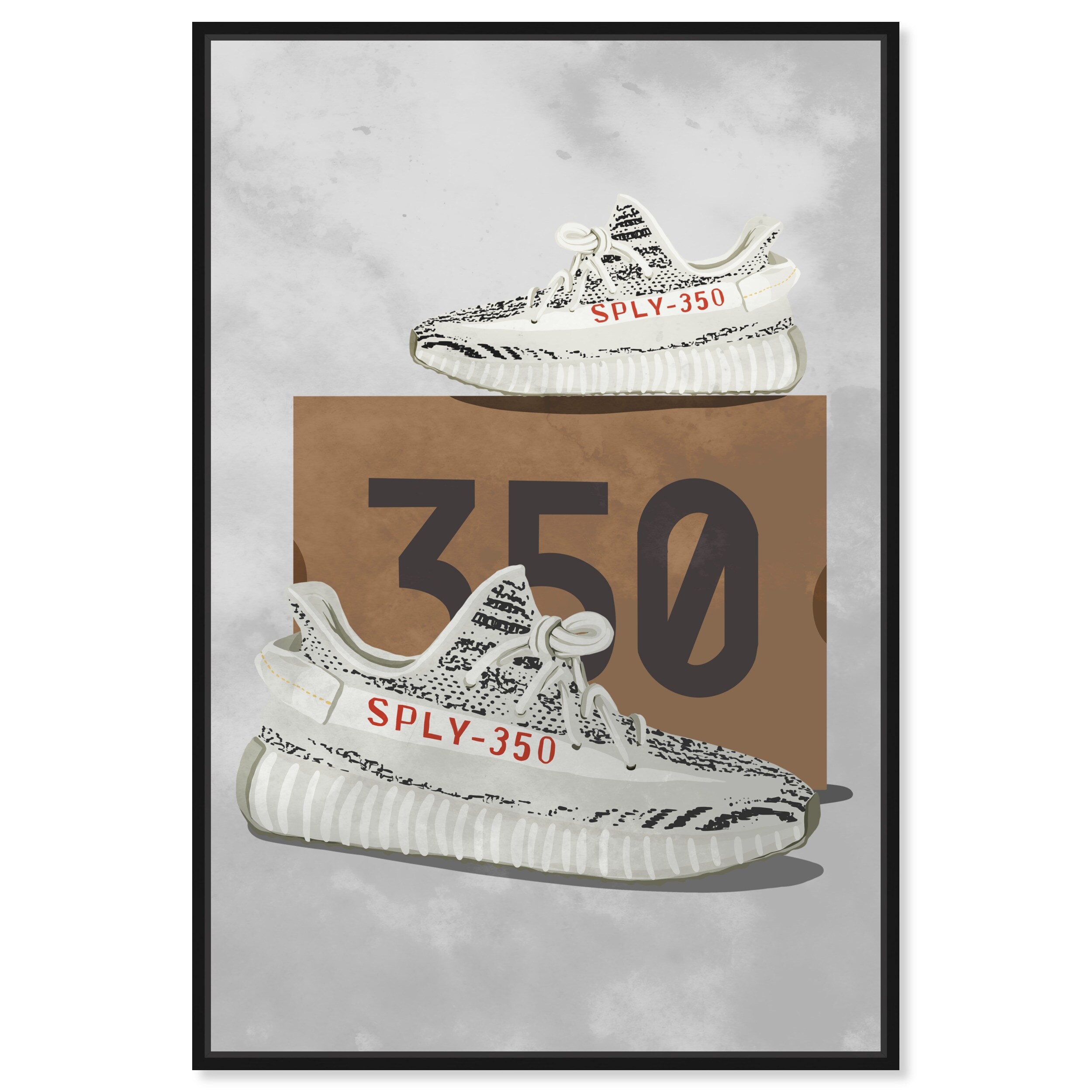 Oliver Gal Confortable Sneakers Fashion White Wall Art Canvas
