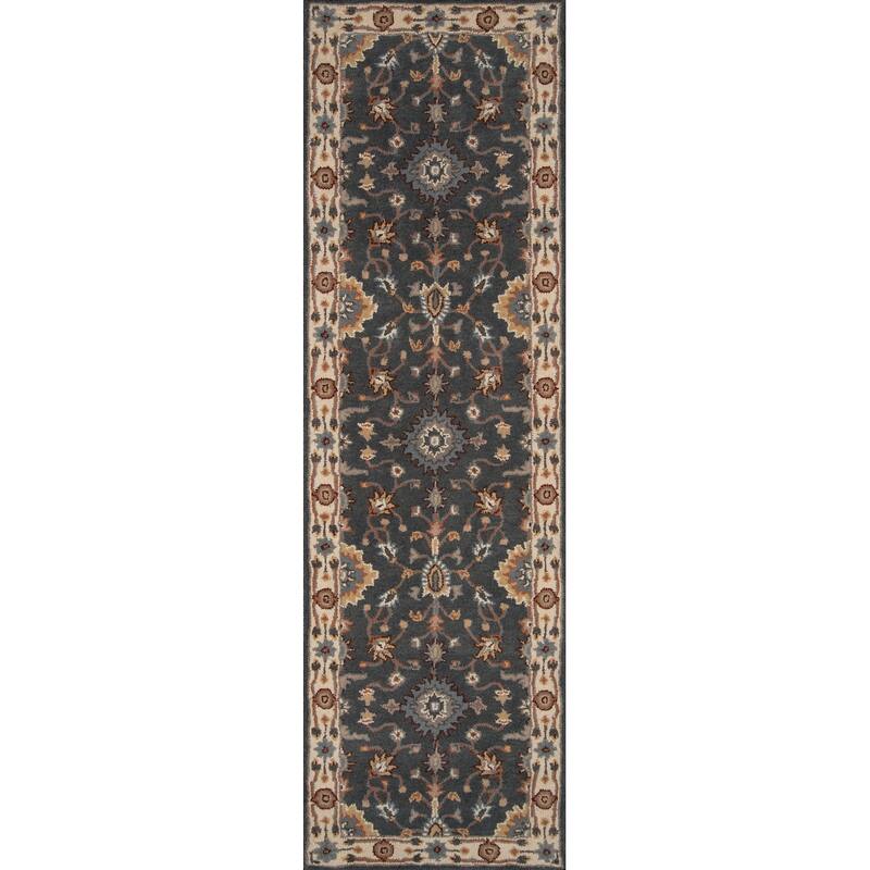 Momeni Tudor Hand Tufted Wool Traditional Area Rug - 2'3" x 8' Runner - Grey - Runner/Rectangle