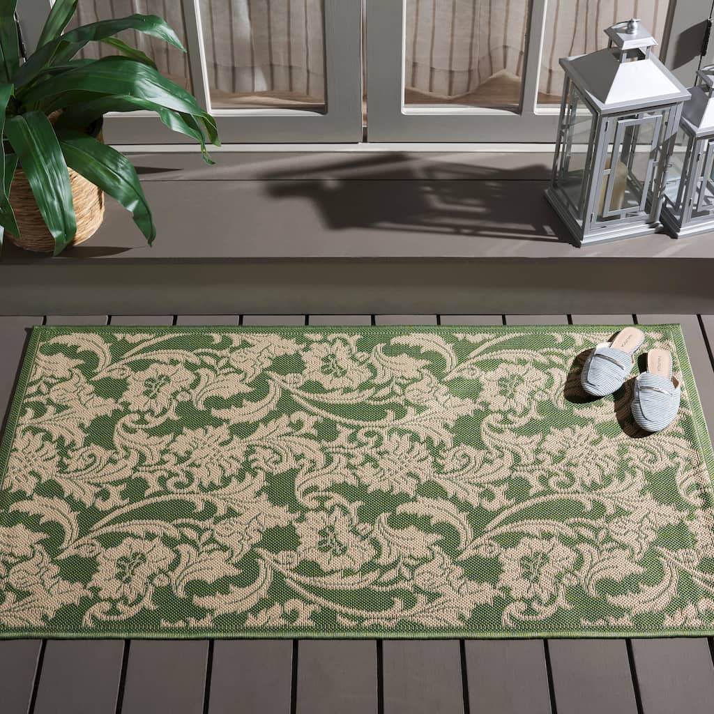 SAFAVIEH Courtyard Nedda Indoor/ Outdoor Waterproof Patio Backyard Rug