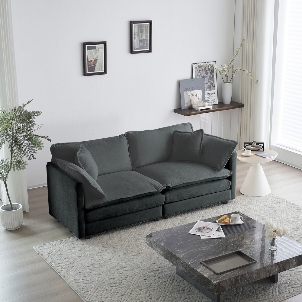 GDFStudio-Eudoxia Chenille Modular Loveseat