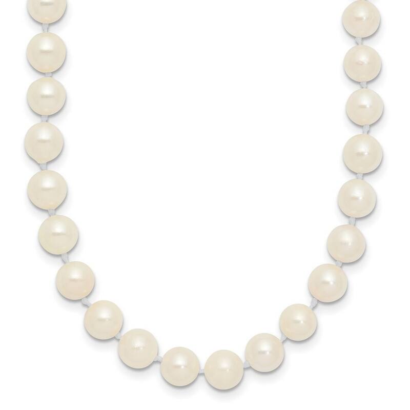 Curata 14k Yellow Gold Pearl clasp 5-5.5mm White Akoya SW Freshwater Cultured Pearl Bracelet - 7 Inch
