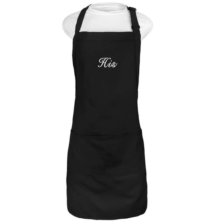 Kaufman His and Hers Aprons Set, Embroidered Apron, 2 pockets - 29