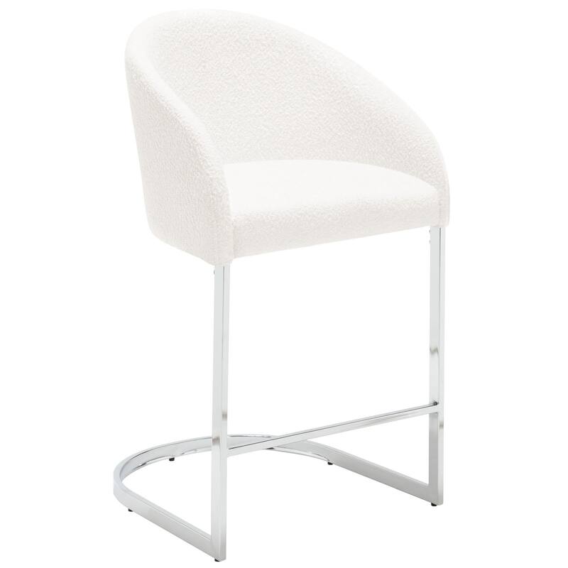 26" Fabric Upholstered Counter Height Bar Stools with Arms - 37" H x 22.4" W x 22" D