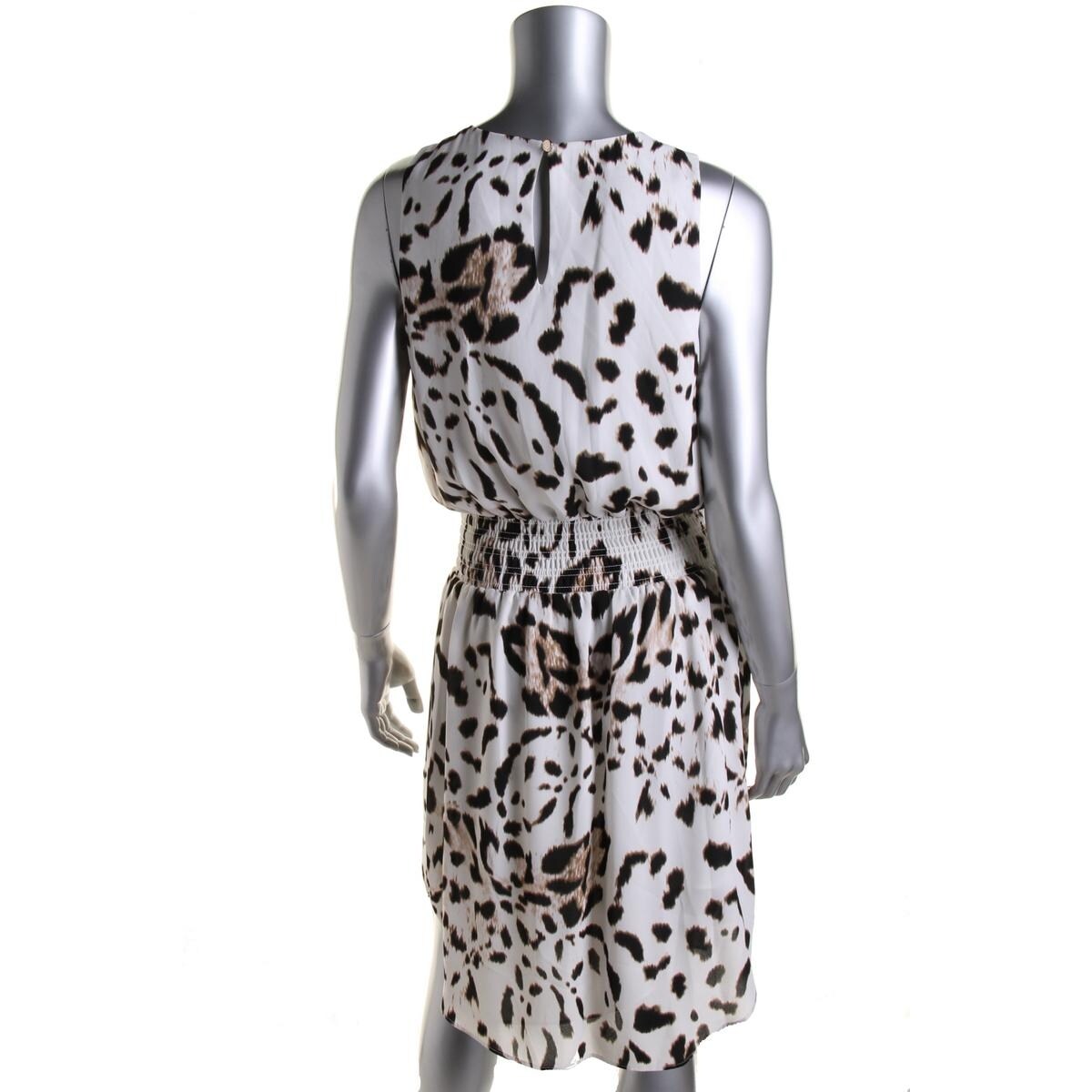 Shop Vince Camuto Womens Serengeti Casual Dress Georgette Animal