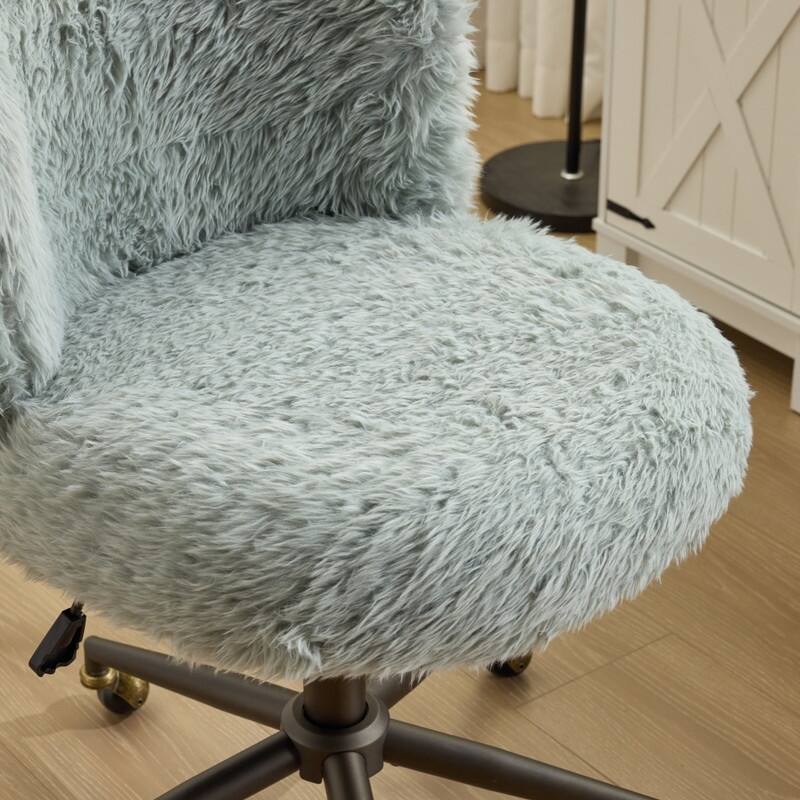 Plush Velvet Swivel Chair Antique Bronze Base With Wheels
