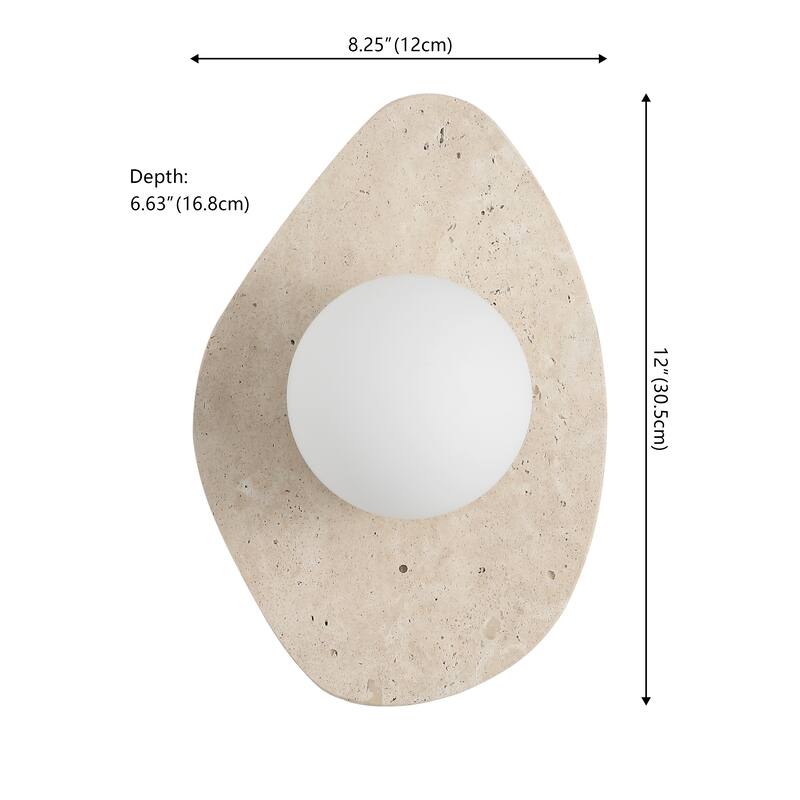 Tivoli Modern Minimalist 1-Light Ovoid LED Wall Sconce