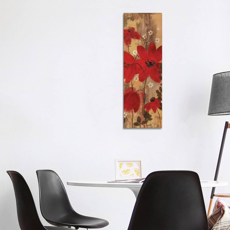 iCanvas "Floral Symphony Red II" by Silvia Vassileva Canvas Print - 48x16x1.5