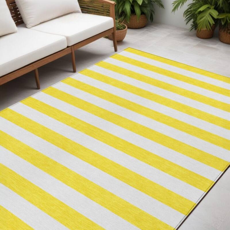 Befi Stripe Weather Resistant Versatile Elegance Outdoor Rug - 5' X 8' - Multi