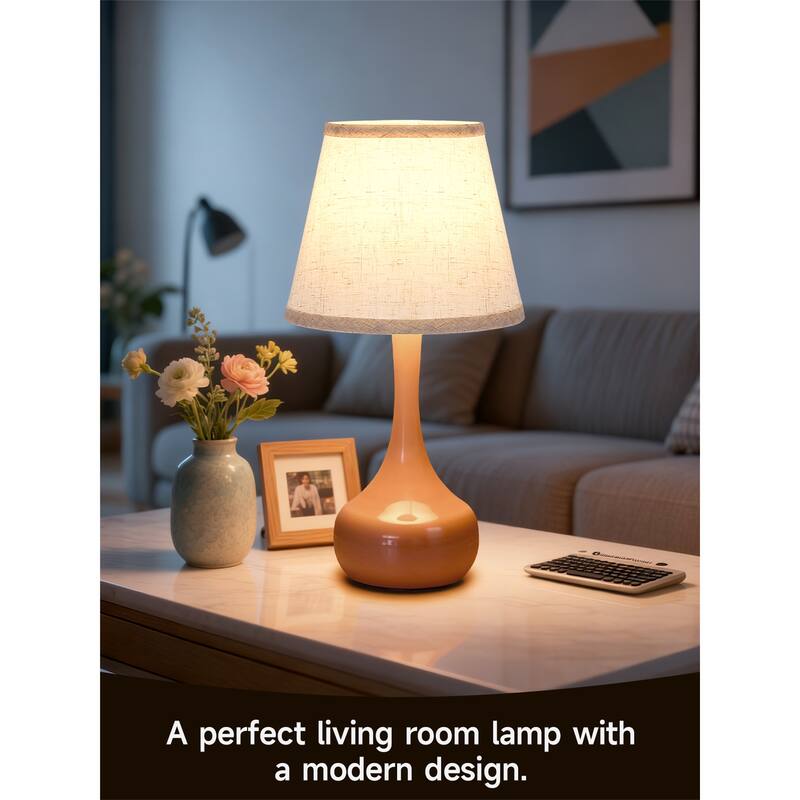 Set of 2 Pink Table Lamps (LED Bulbs Included)