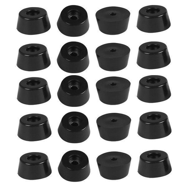 20Pcs Antislip Rubber Round 8mm Furniture Chair Leg Cover Protector Black 0.87 x0.71 x0.39 Top D Bottom D H Bed Bath Beyond 28706912