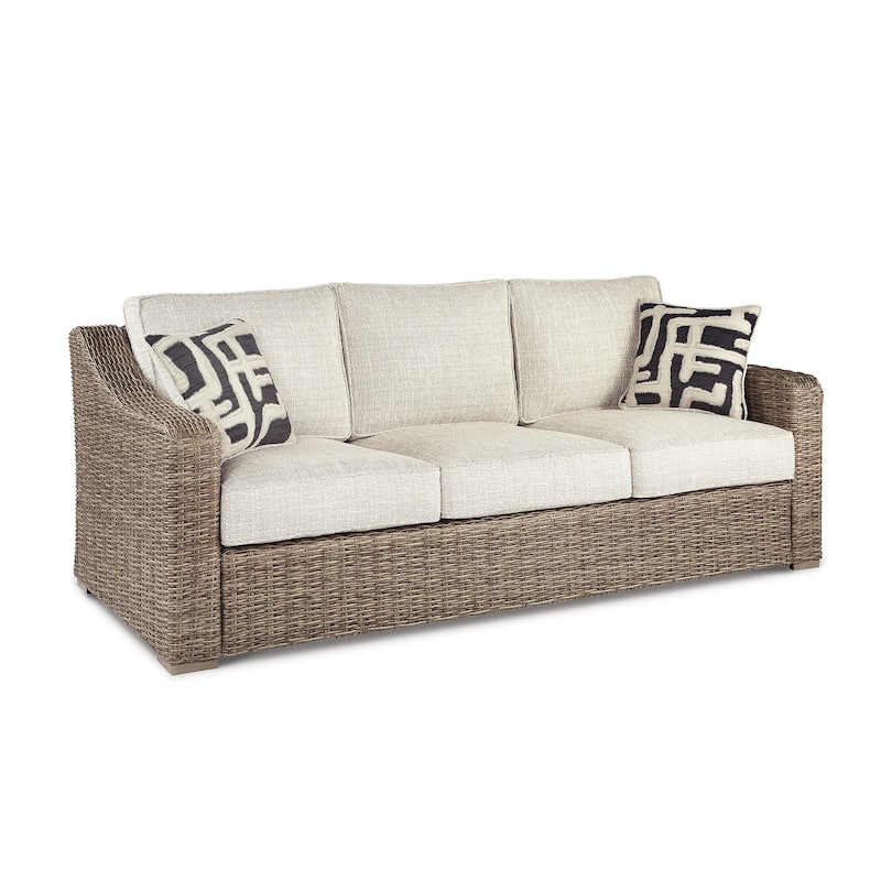 Signature Design by Ashley Beachcroft Outdoor Sofa with Cushion - 82.25" W x 37.75" D x 34.63" H