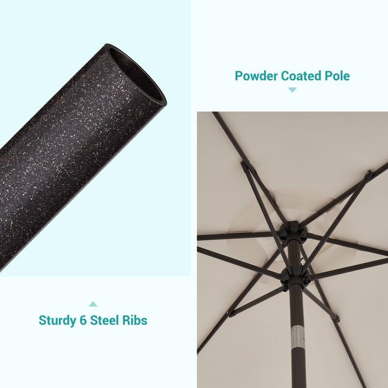 Bonosuki 7.5-foot Waterproof Sunshade Canopy Patio Umbrella