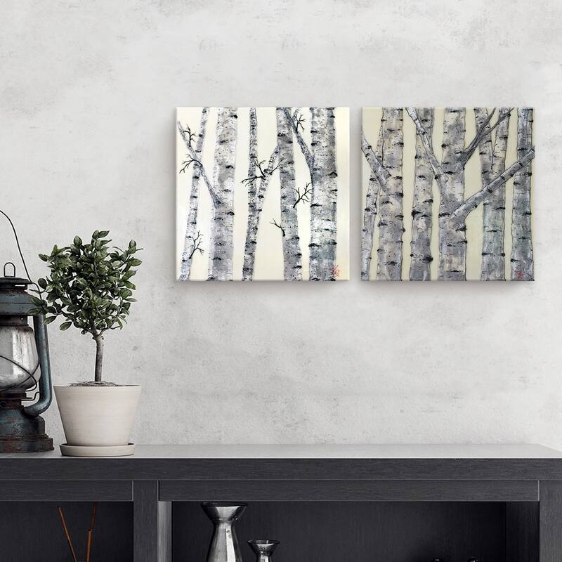 'Monoscape XXVI' 2 Piece Wrapped Canvas Wall Art Set by Karen Biery