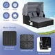 preview thumbnail 24 of 61, Outdoor Patio Daybed with Canopy and Foldable Side Trays - 65" x 60.5 x 58.5"