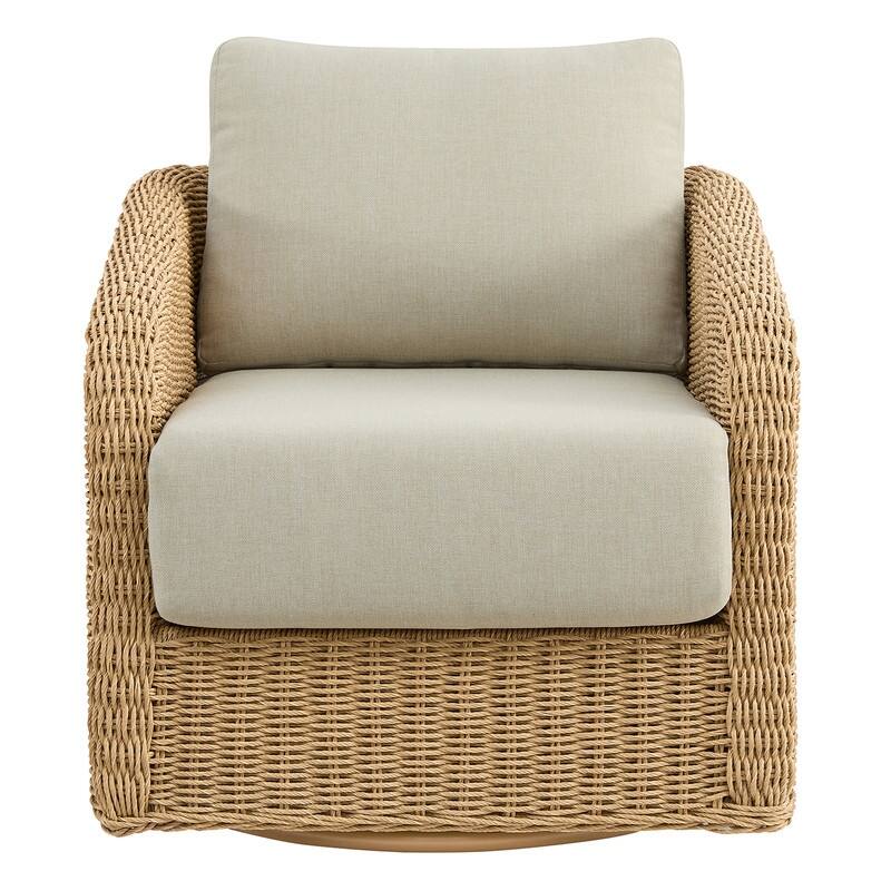 Spruce & Spring Patio Fruniture Outdoor Swivel Chair and Side Table