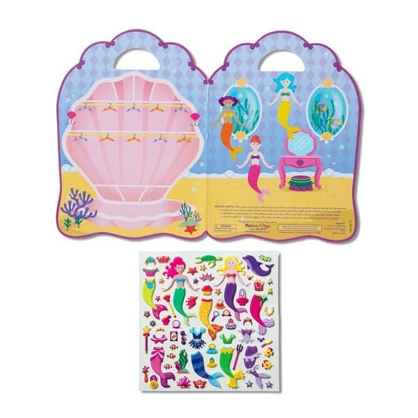 slide 2 of 5, Melissa & Doug Puffy Sticker Activity Book: Mermaids