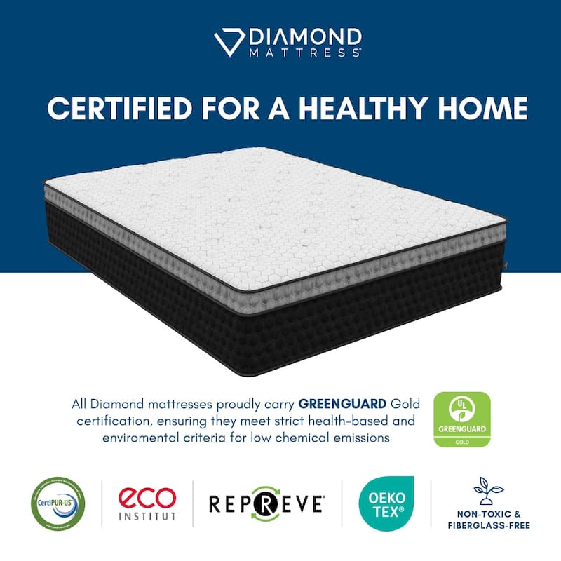Veracool Lux, 14-Inch, Cool Hybrid Mattress with Copper Infused Memory Foam, CertiPUR US and Greenguard Gold Certified