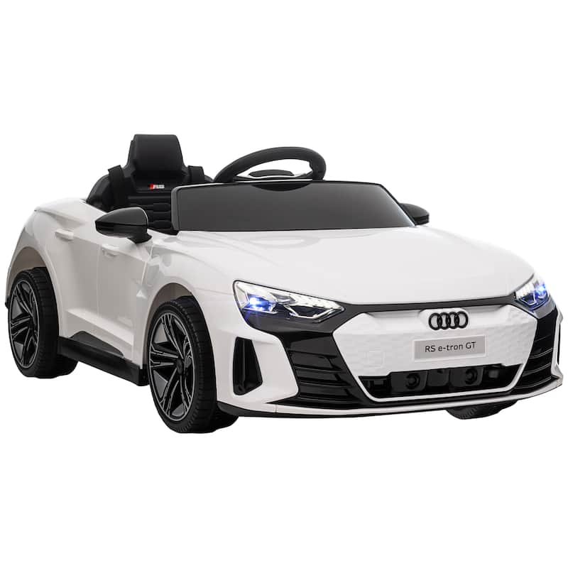 Electric Car for Kids with Shock Absorbing Wheels, White Battery Powered Electric Car, Exclusive Child Car with Remote Control