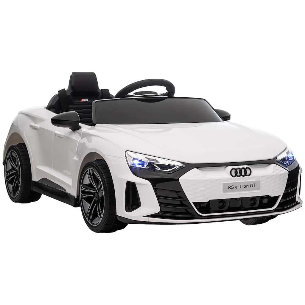 Kids Audi RS E-tron 12V Electric Ride-On Car with Remote Control, 3.1 MPH, 4-Wheel Suspension, Music, Horn, for Ages 3-5