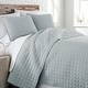 preview thumbnail 1 of 78, Vilano Ultra-Soft Lightweight 3-piece Quilt and Sham Set Harbor Mist - Full - Queen